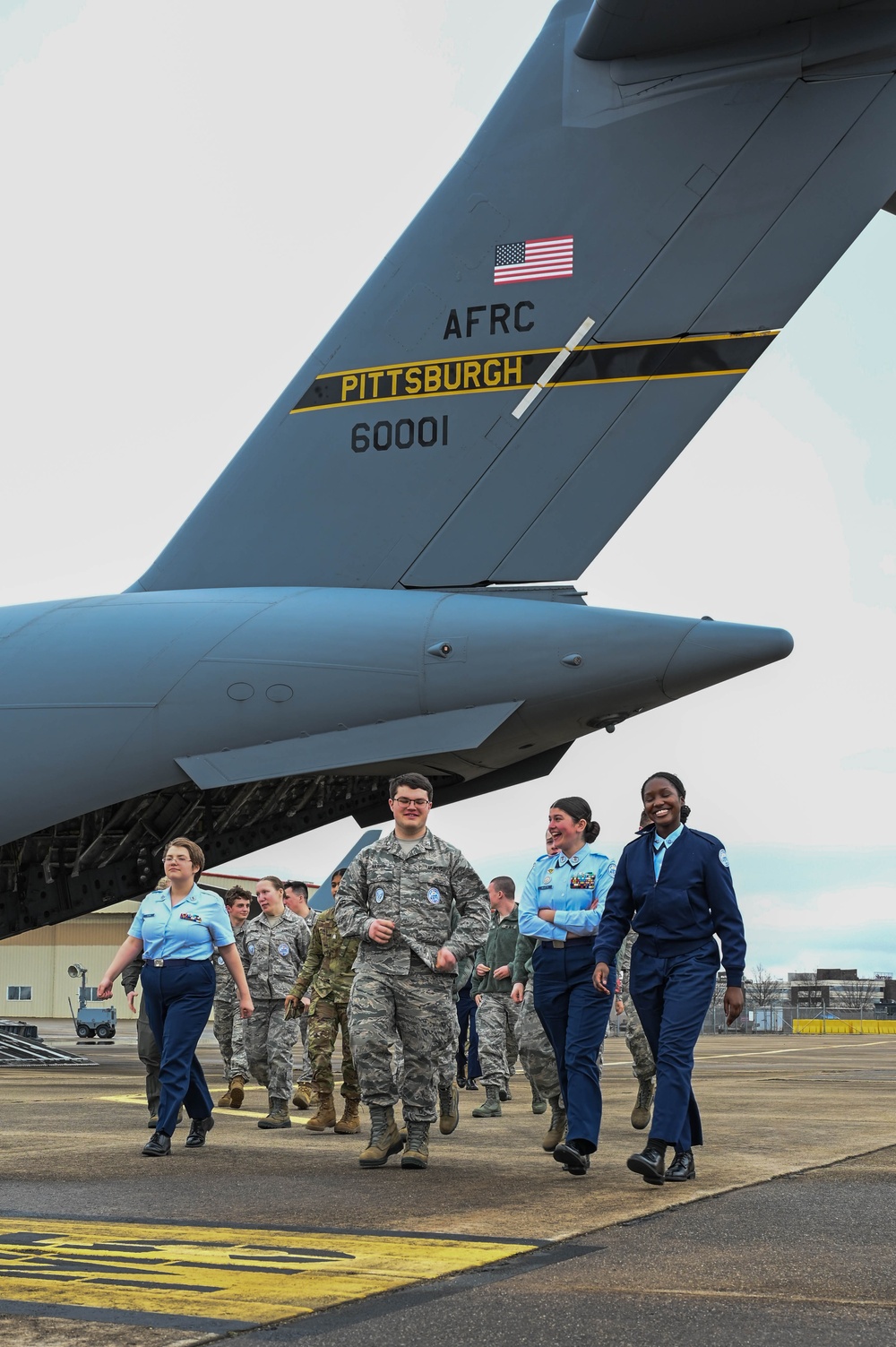 The sky is not the limit: Pine-Richland High School JROTC attends orientation flight at Pittsburgh IAP ARS