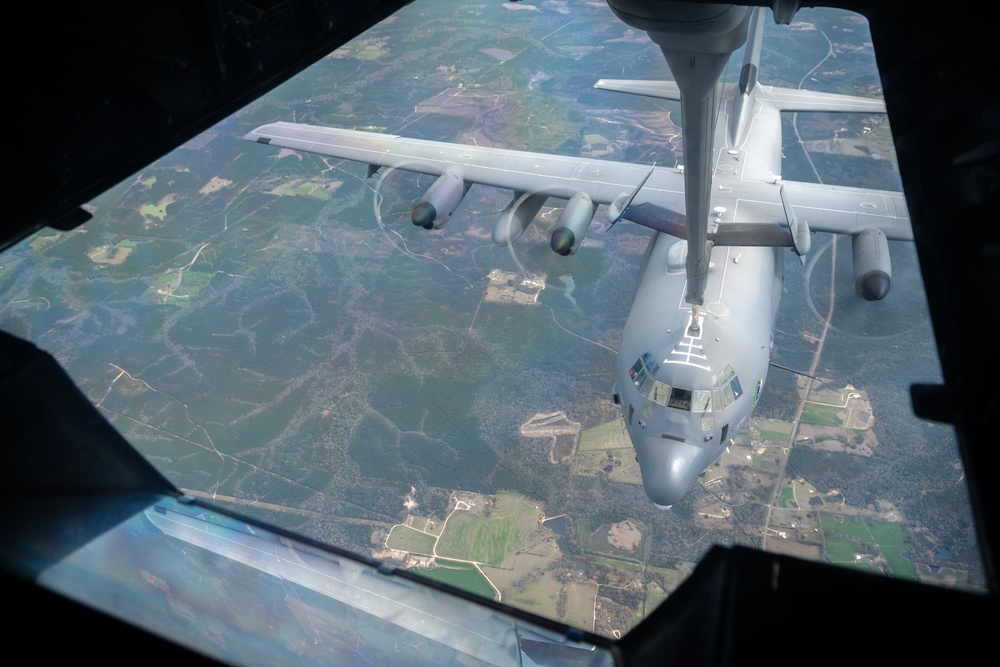 KC-10 Extender air refueling AC-130J Ghostrider