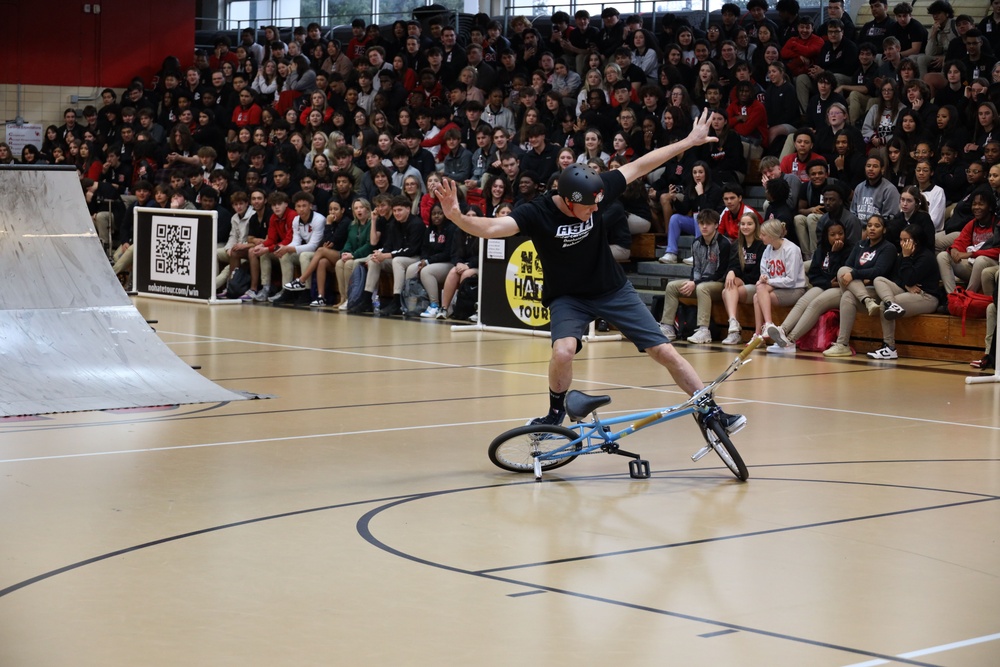 Pedaling Positivity: No Hate ASA Tour Visits Schools Across Louisiana With Marines