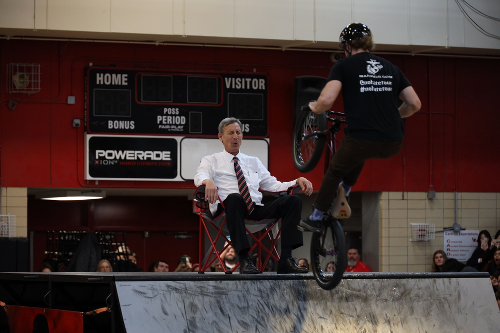 Pedaling Positivity: No Hate ASA Tour Visits Schools Across Louisiana With Marines