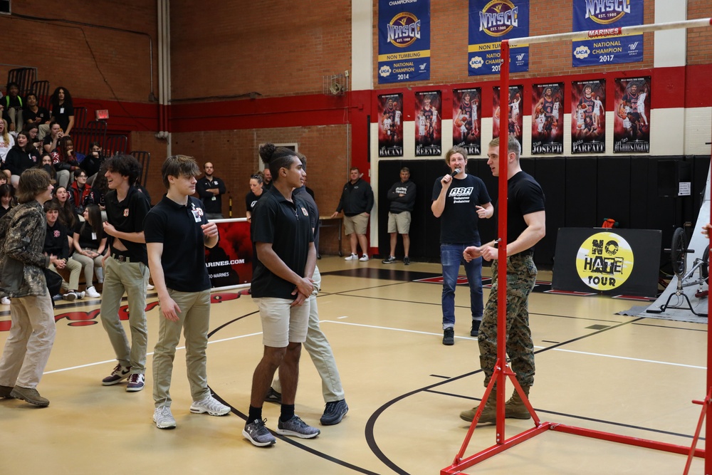 Pedaling Positivity: No Hate ASA Tour Visits Schools Across Louisiana With Marines