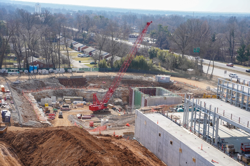 Construction continues at the Louisville VA Medical Center Feb. 21, 2024