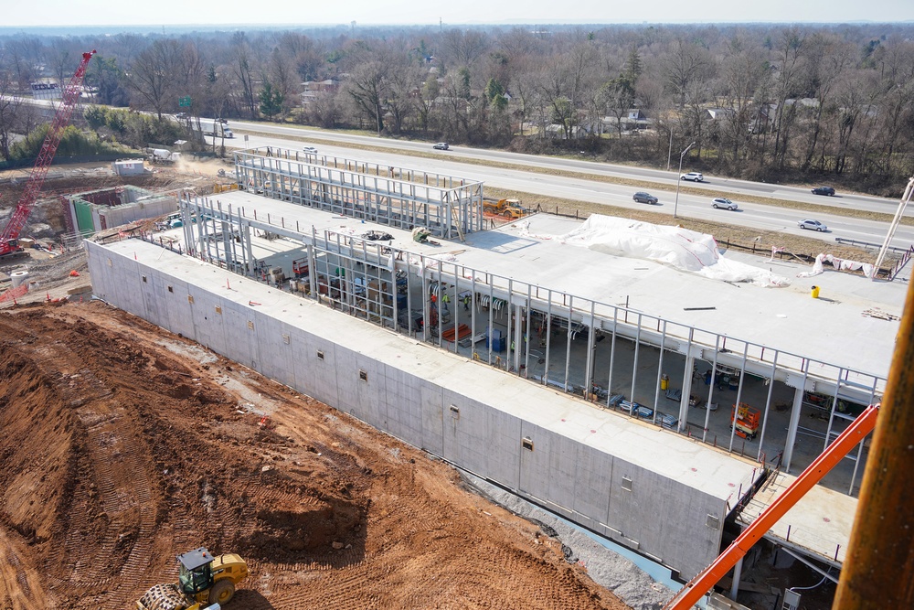 Construction continues at the Louisville VA Medical Center Feb. 21, 2024