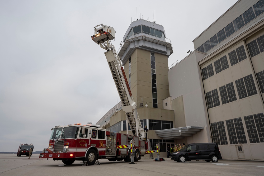 Air Traffic Control Tower Fire Evacuation Training