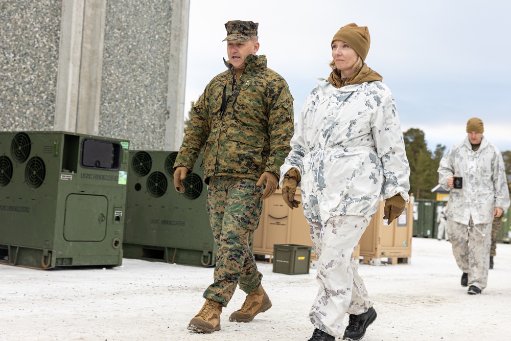 2nd Marine Aircraft Wing leadership visits U.S. Marines and Sailors during Exercise Nordic Response 24