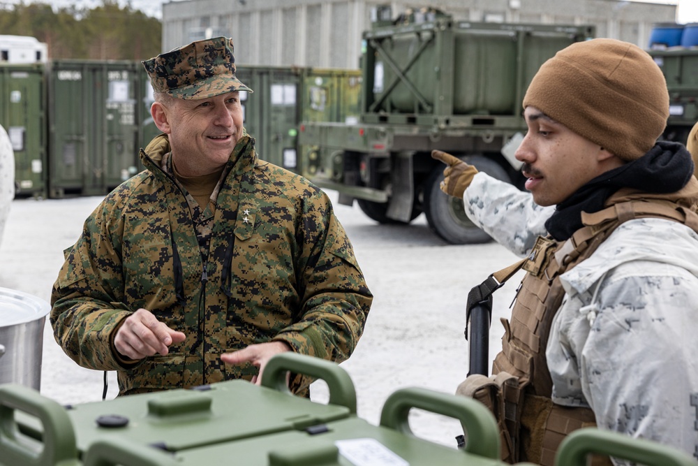 2nd Marine Aircraft Wing leadership visits U.S. Marines and Sailors during Exercise Nordic Response 24