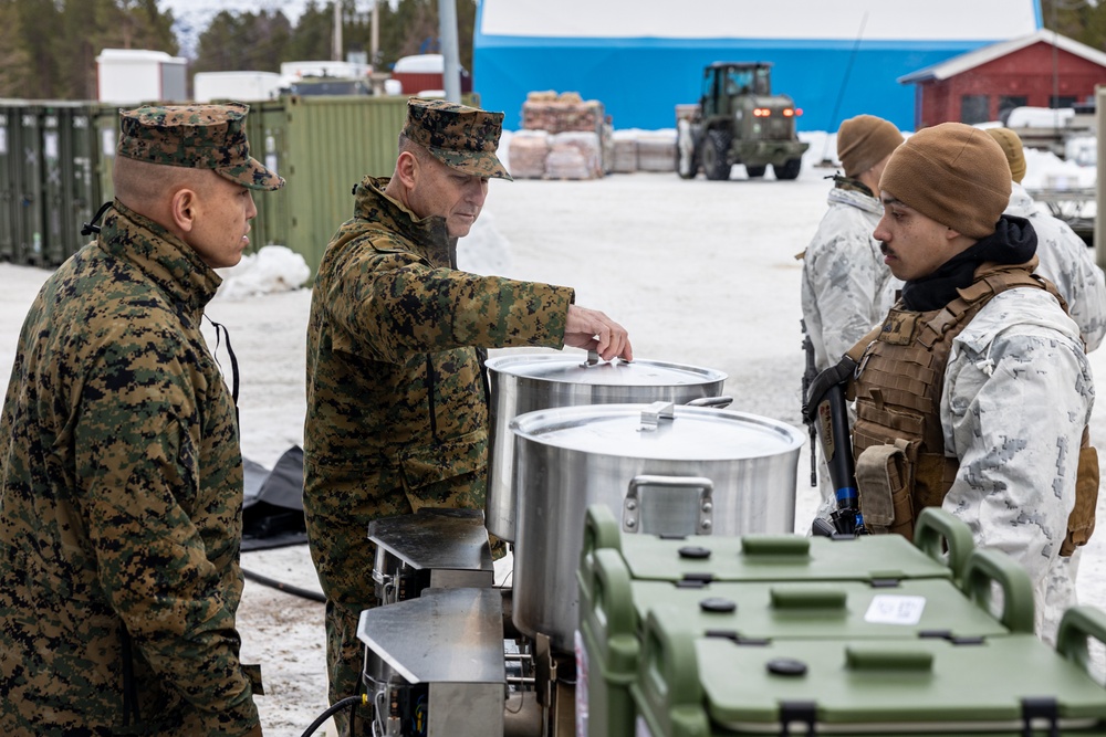 2nd Marine Aircraft Wing leadership visits U.S. Marines and Sailors during Exercise Nordic Response 24