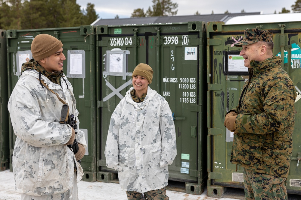 2nd Marine Aircraft Wing leadership visits U.S. Marines and Sailors during Exercise Nordic Response 24