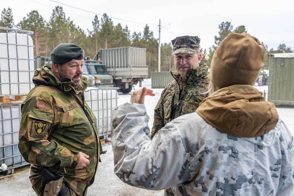 2nd Marine Aircraft Wing leadership visits U.S. Marines and Sailors during Exercise Nordic Response 24