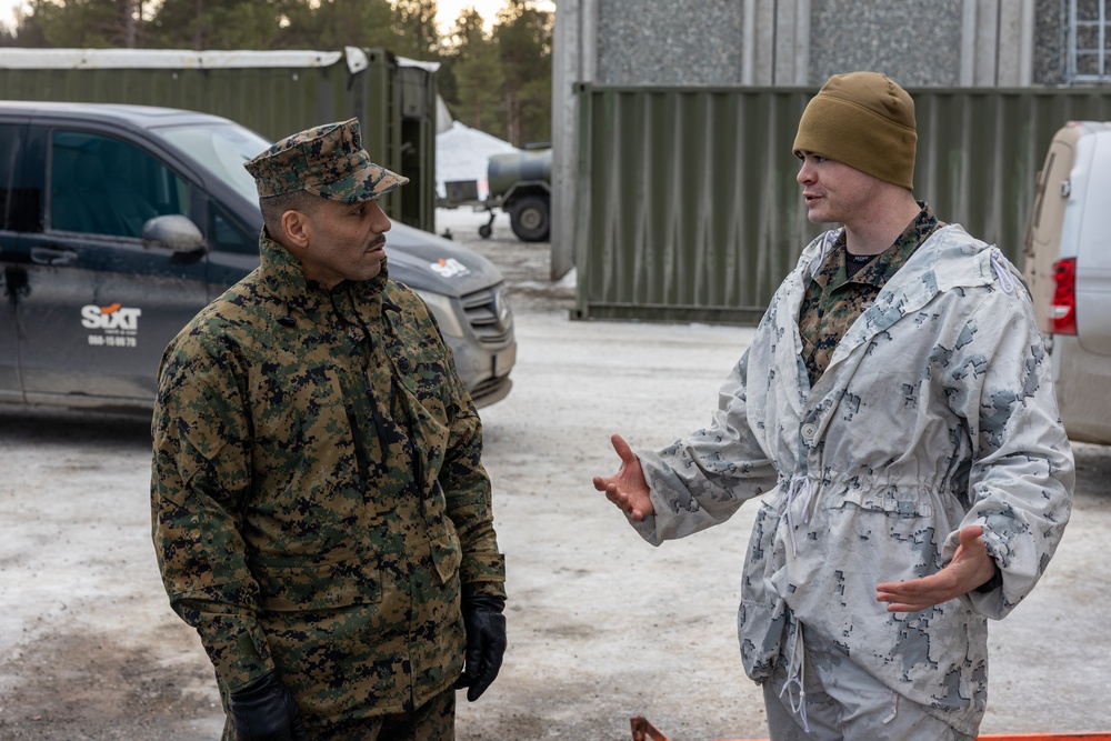 2nd Marine Aircraft Wing leadership visits U.S. Marines and Sailors during Exercise Nordic Response 24