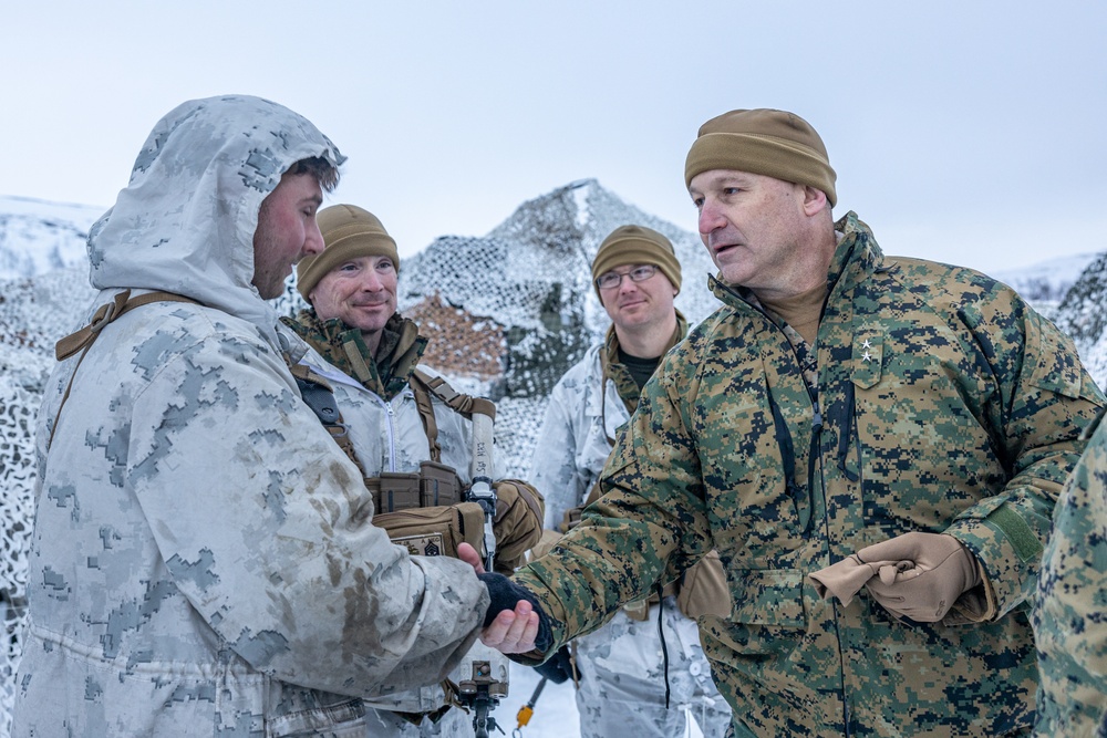 2nd Marine Aircraft Wing leadership visits U.S. Marines and Sailors during Exercise Nordic Response 24