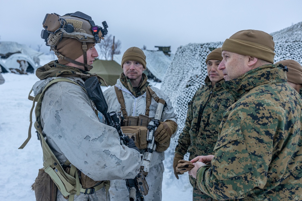 2nd Marine Aircraft Wing leadership visits U.S. Marines and Sailors during Exercise Nordic Response 24