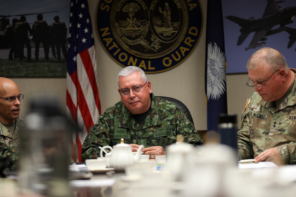 Colombian Chief of Defense visits South Carolina National Guard headquarters and facilities