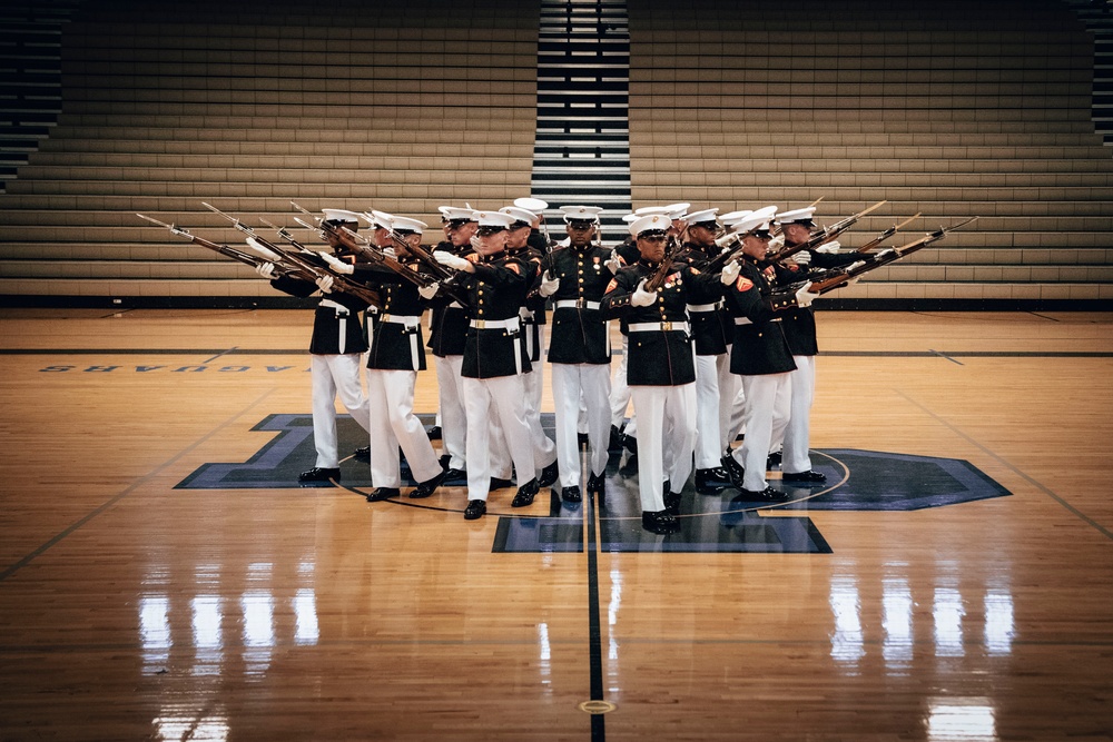 Silent Drill Platoon and the Commandant’s Own Drum &amp; Bugle Corps perform in Las Vegas for the first time in 22 years