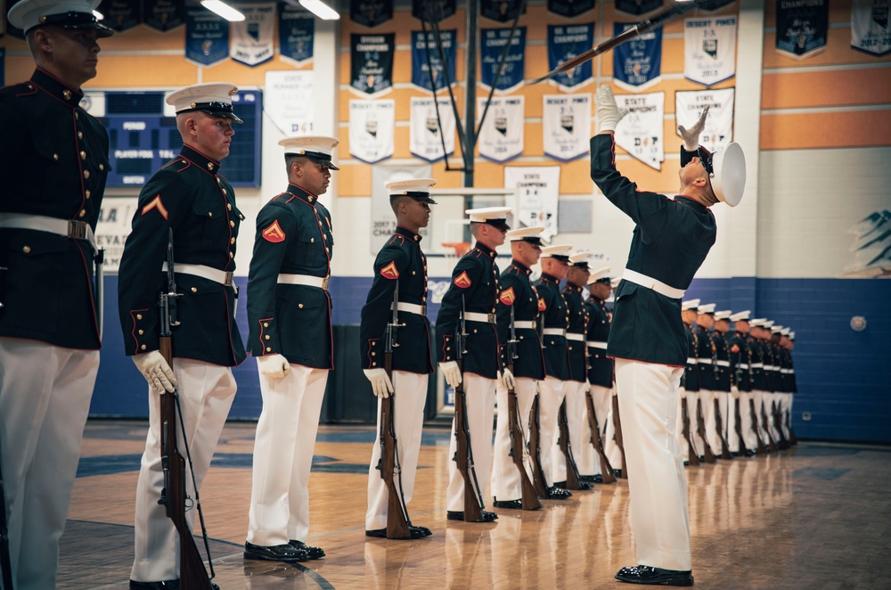 Silent Drill Platoon and the Commandant’s Own Drum &amp; Bugle Corps perform in Las Vegas for the first time in 22 years