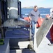The crew of the US Army Corps of Engineers aboard the survey boat &quot;Catlett&quot; prepares to deploy the multibeam sonar.