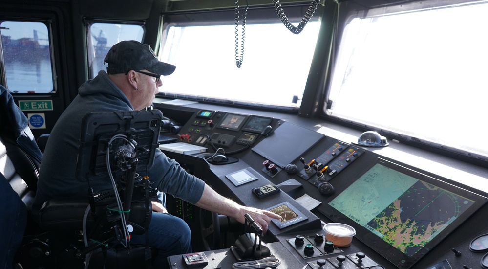 U.S. Army Corps of Engineers-Baltimore District survey crew monitor dredging operations in the shipping channels.