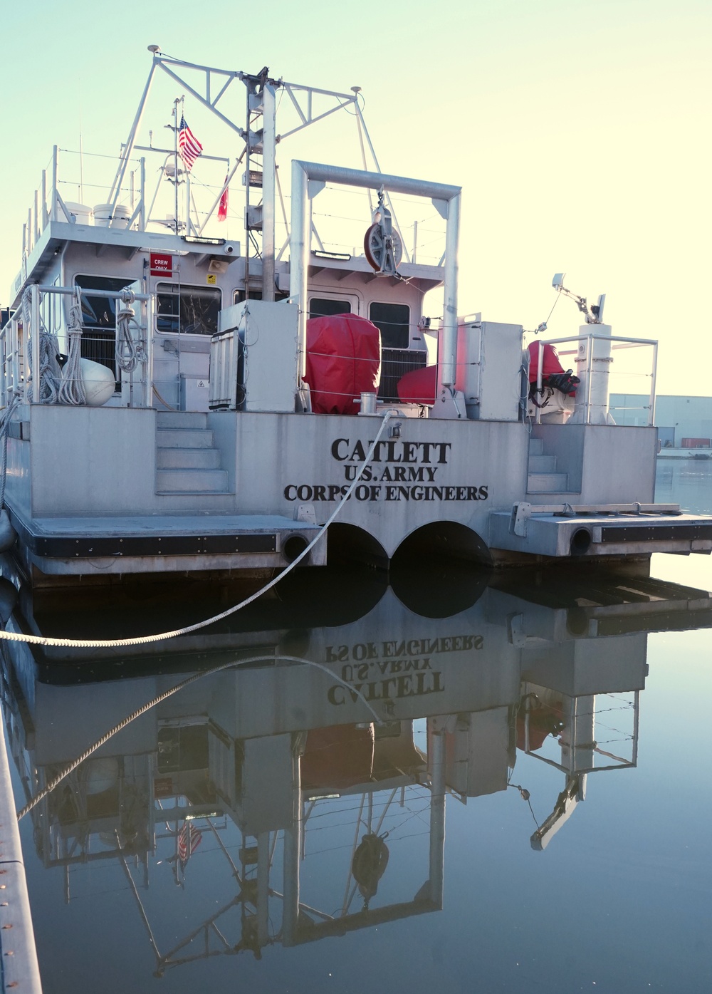 The US Army Corps of Engineers Survey Boat the &quot;Catlett&quot; lives up to its namesake.