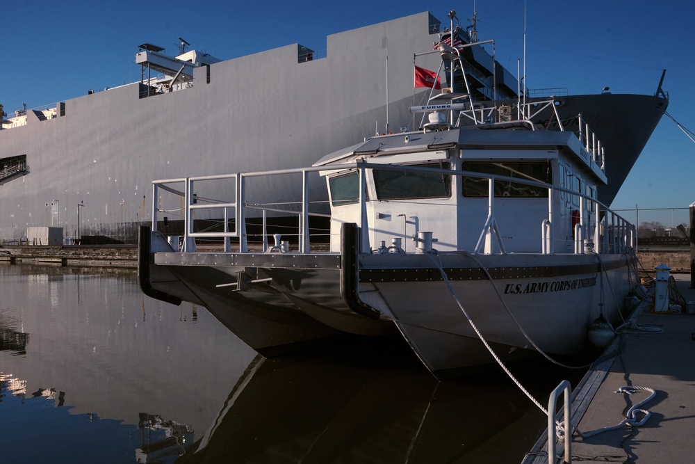The US Army Corps of Engineers Survey Boat the &quot;Catlett&quot; lives up to its namesake