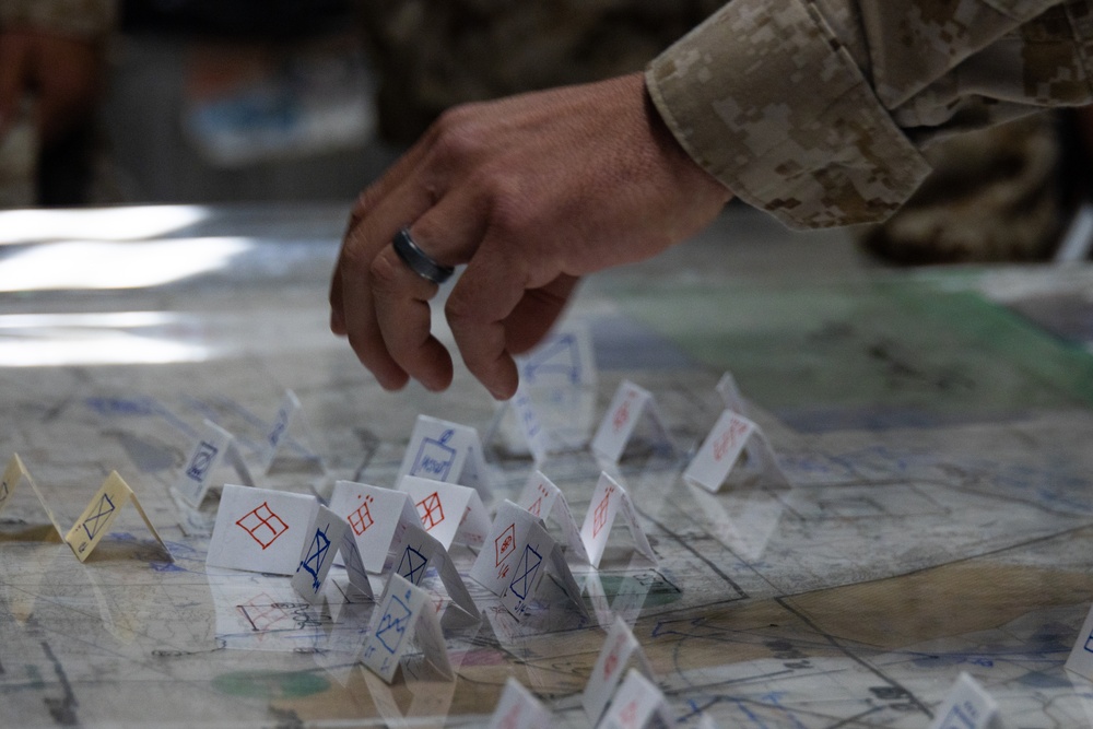 1st Marine Logistics Group Commanding General visits The Combat Center during SLTE 2-24