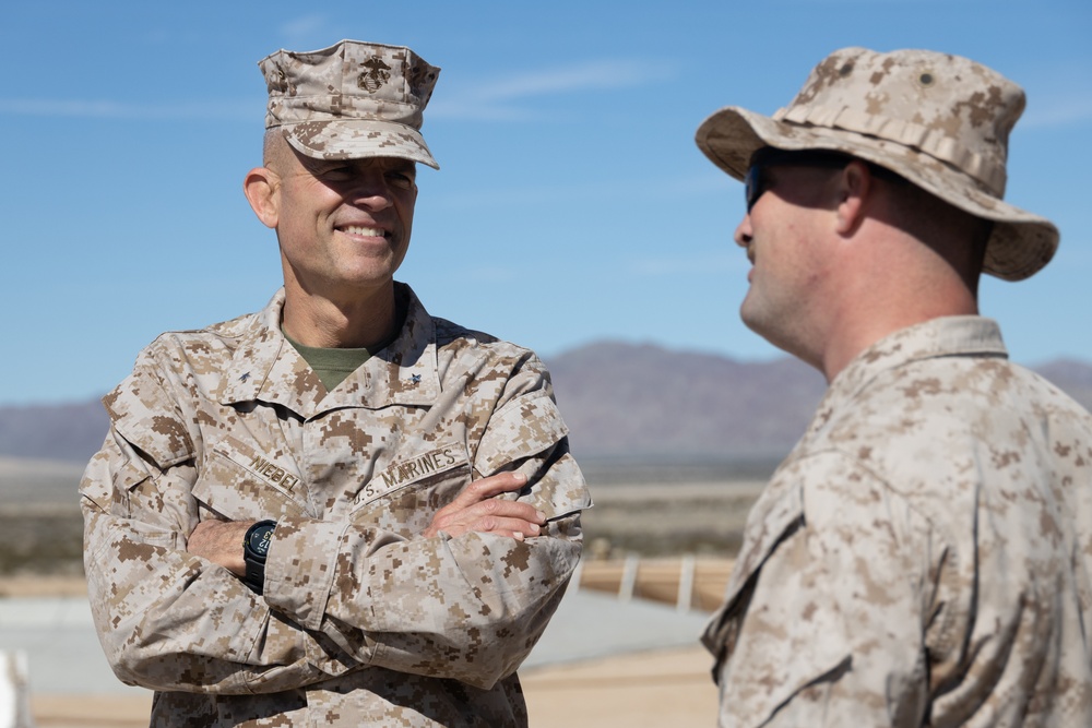 1st Marine Logistics Group Commanding General visits The Combat Center during SLTE 2-24