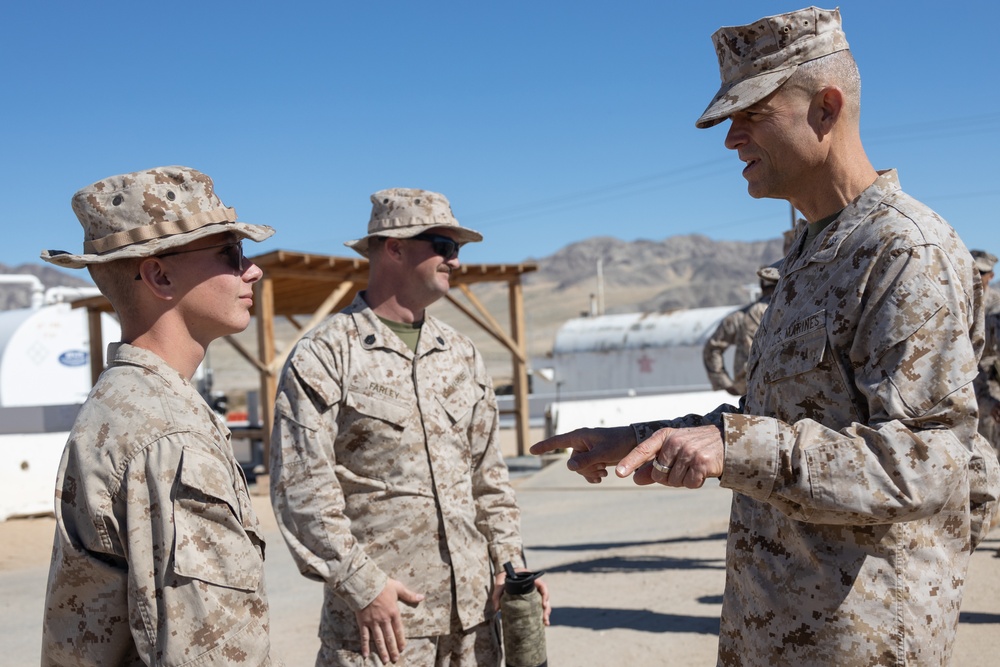 1st Marine Logistics Group Commanding General visits The Combat Center during SLTE 2-24