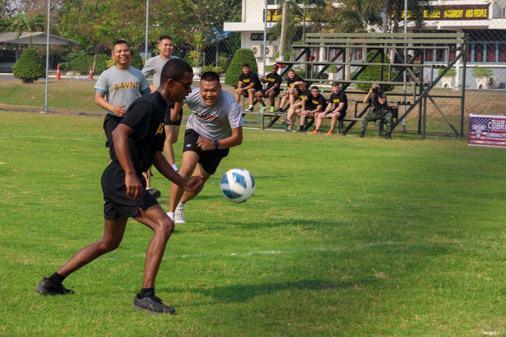 16th CAB 2-158th Assault Helicopter Battalion and Royal Thai Army 9th Aviation Battalion have a Sports Day Competition during Cobra Gold 2024