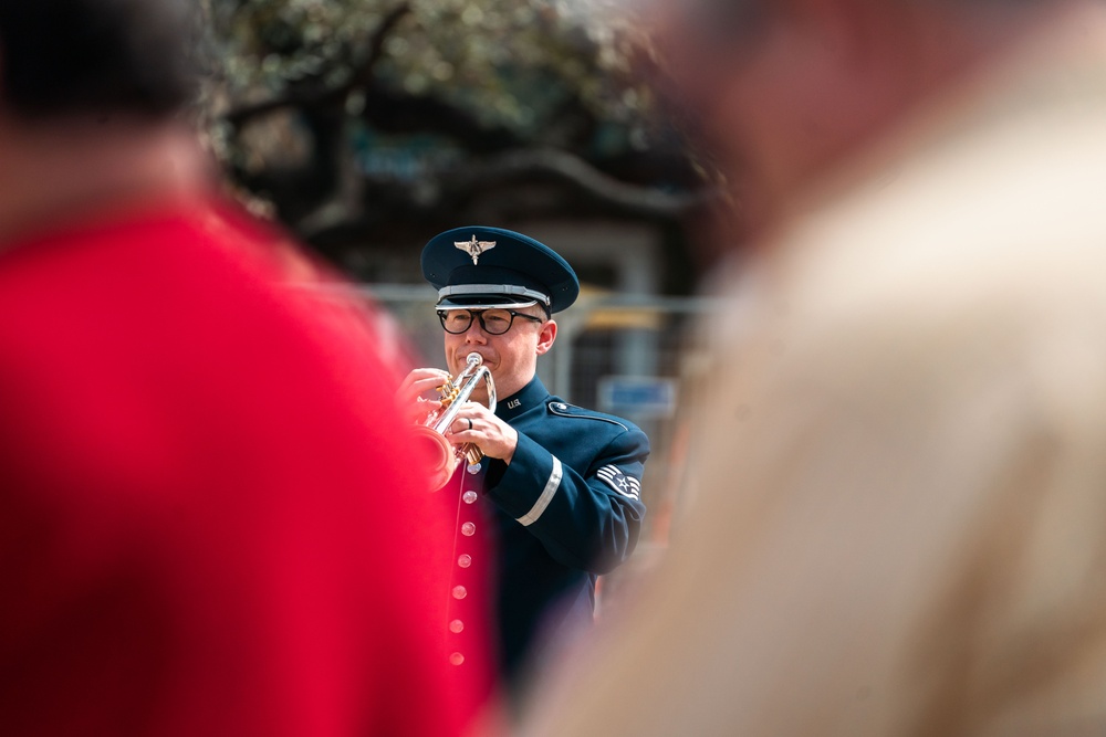 Daughters of the Republic of Texas present the hosts memorial service for the Heroes of the Alamo