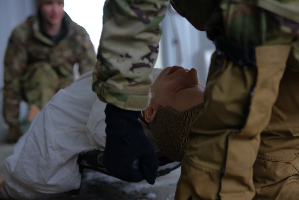 ARCTIC EDGE 2024: 1st Marine Division corpsmen conduct cold weather medical operations