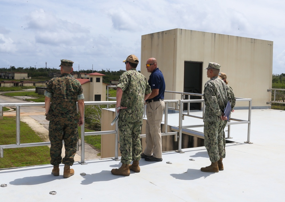 U.S. Navy Rear Admiral Greg Huffman visits Camp Blaz