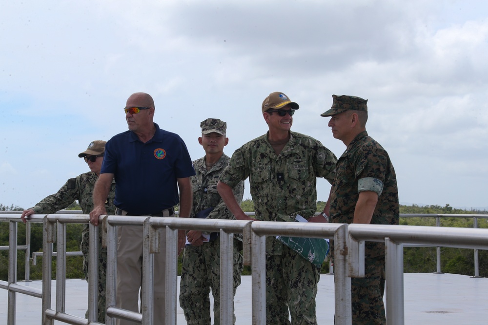 U.S. Navy Rear Admiral Greg Huffman visits Camp Blaz