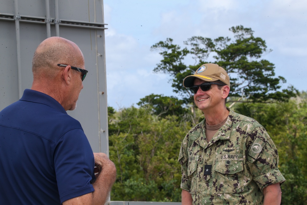 U.S. Navy Rear Admiral Greg Huffman visits Camp Blaz