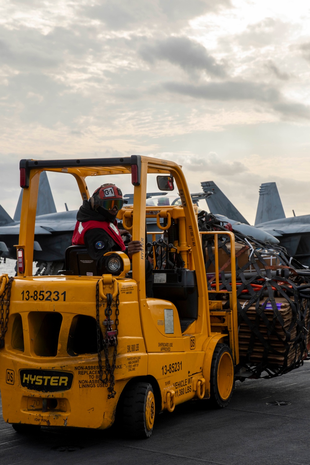 USS Dwight D. Eisenhower Conducts a Replenishment-At-Sea in the Red Sea