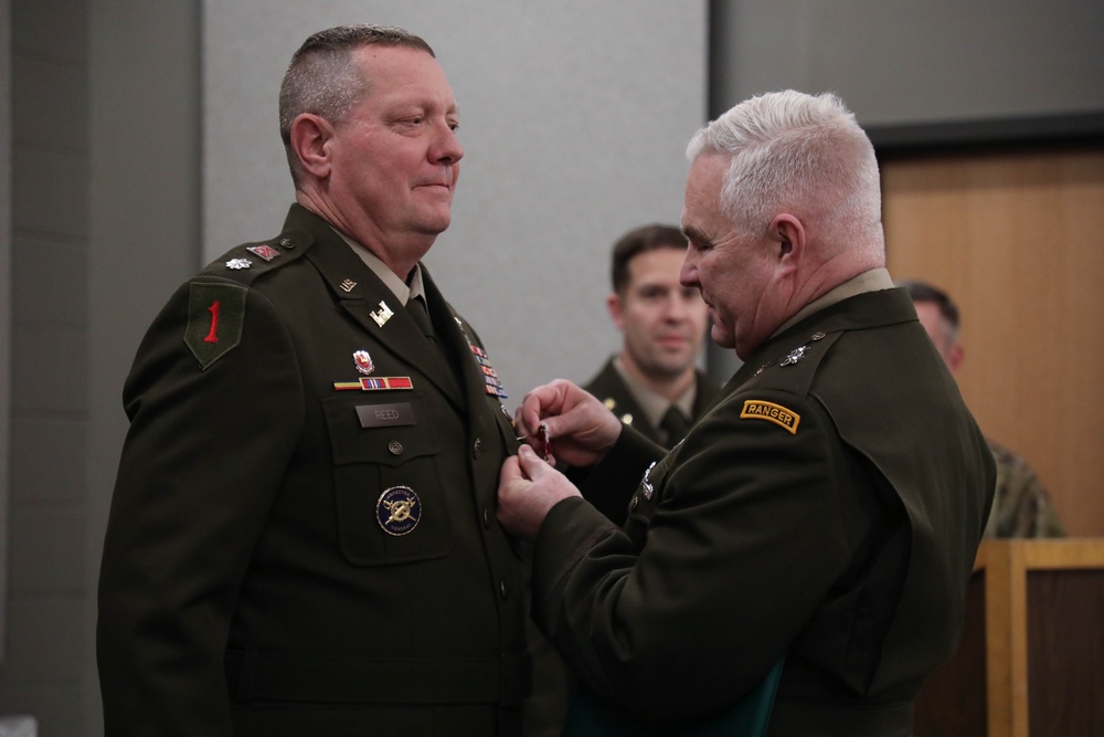 Army Lt. Col. Todd Reed was honored for his 37 years of military service during a retirement ceremony