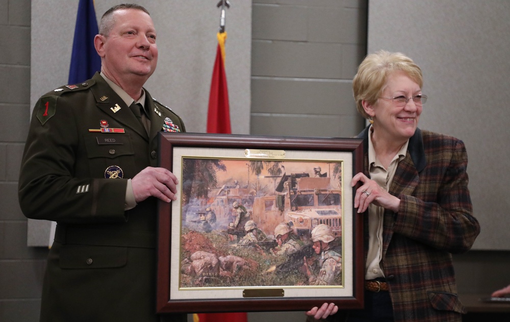 Army Lt. Col. Todd Reed was honored for his 37 years of military service during a retirement ceremony