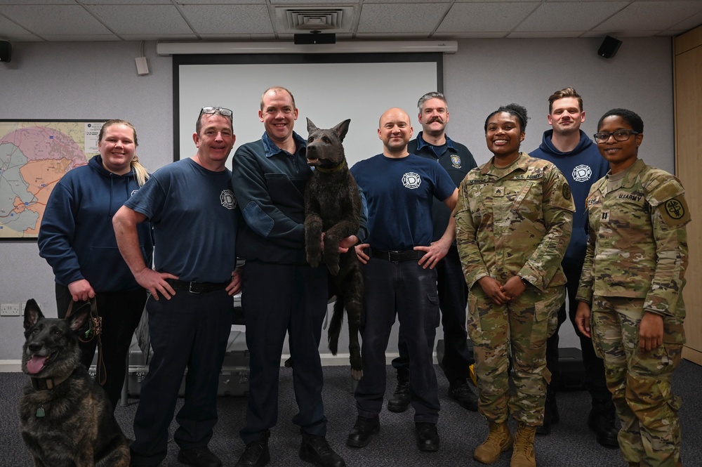 RAF Mildenhall fire department hosts K-9 TCCC training