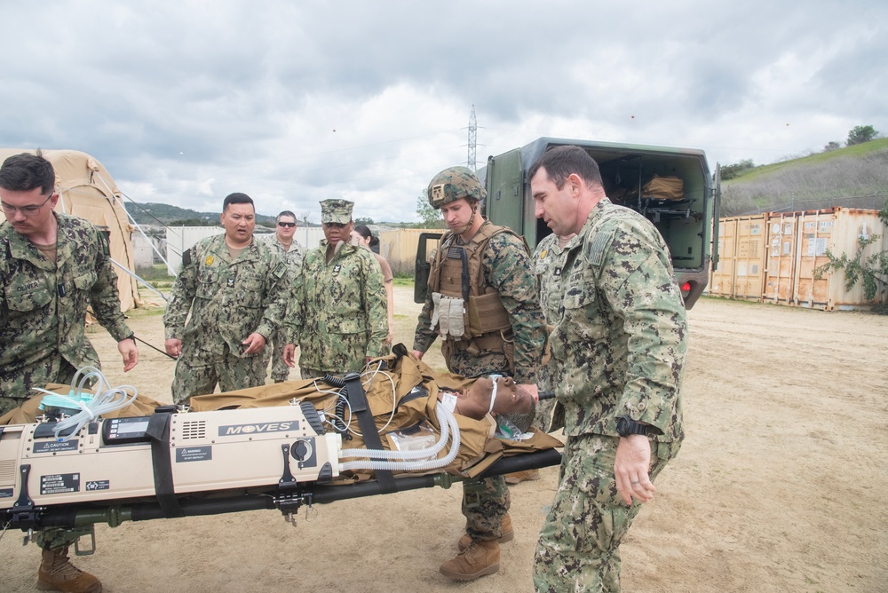 EMF 150 Alpha provides Role 3 medical capability during 1st Med Bn MCCRE