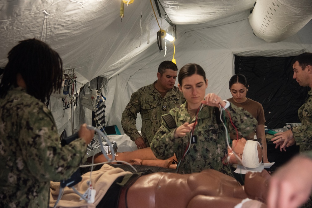 EMF 150 Alpha provides Role 3 medical capability during 1st Med Bn MCCRE