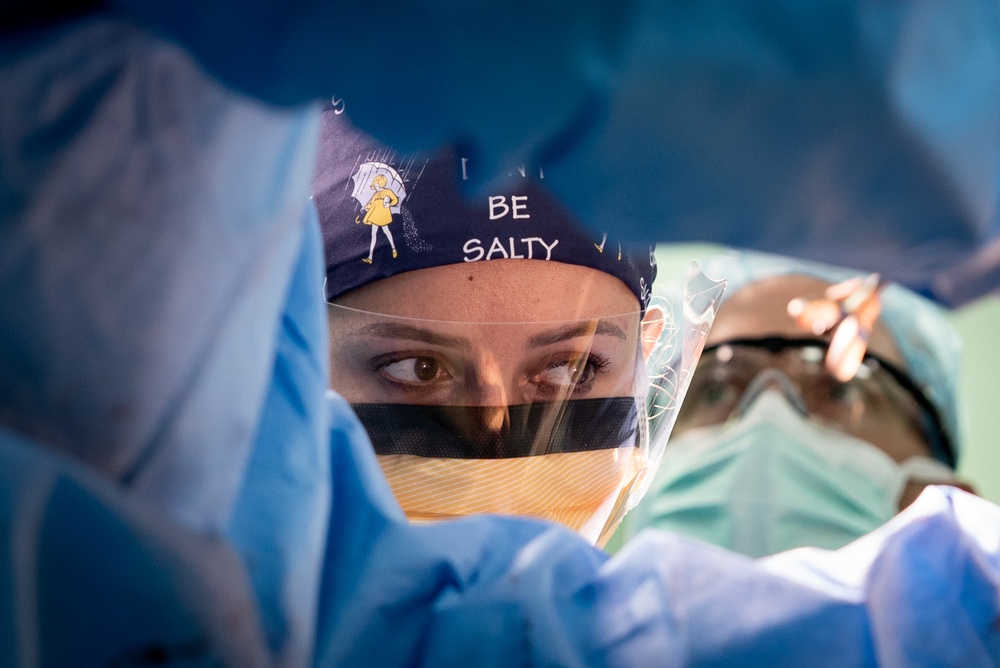 Surgical team perform bone surgery during LAMAT 24 medical assistance mission
