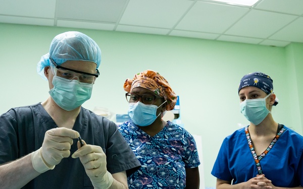Surgical team perform bone surgery during LAMAT 24 medical assistance mission