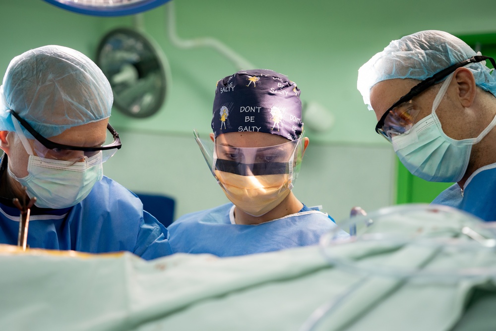 Surgical team perform bone surgery during LAMAT 24 medical assistance mission