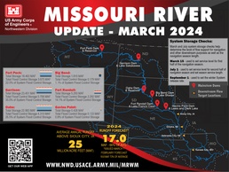 Despite early runoff, upper basin runoff forecast below average; Gavins Point releases to increase for navigation flow support