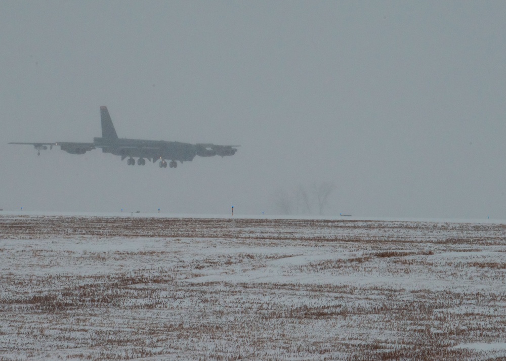 Minot B-52H Stratofortresses return from Bomber Task Force deployment