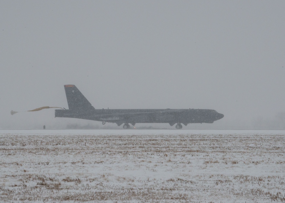 Minot B-52H Stratofortresses return from Bomber Task Force deployment