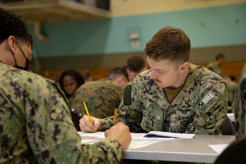 DVIDS Images Hampton Roads Sailors take E6 NavyWide Advancement