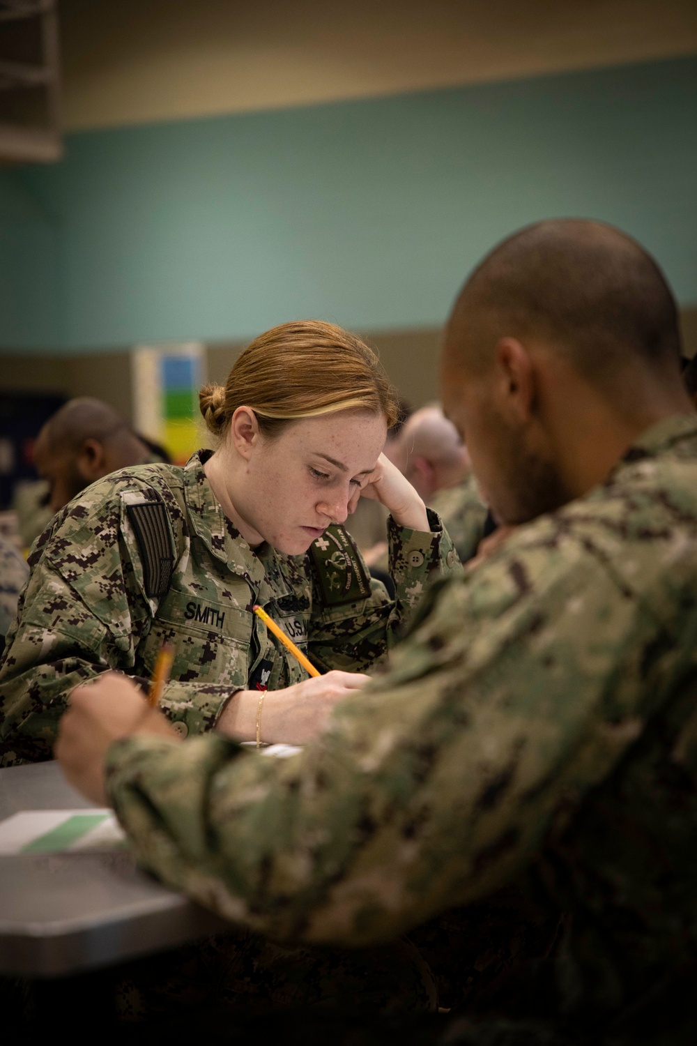 Hampton Roads Sailors take E-6 Navy-Wide Advancement Exam