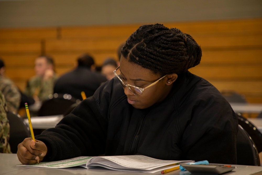 Hampton Roads Sailors take E-6 Navy-Wide Advancement Exam