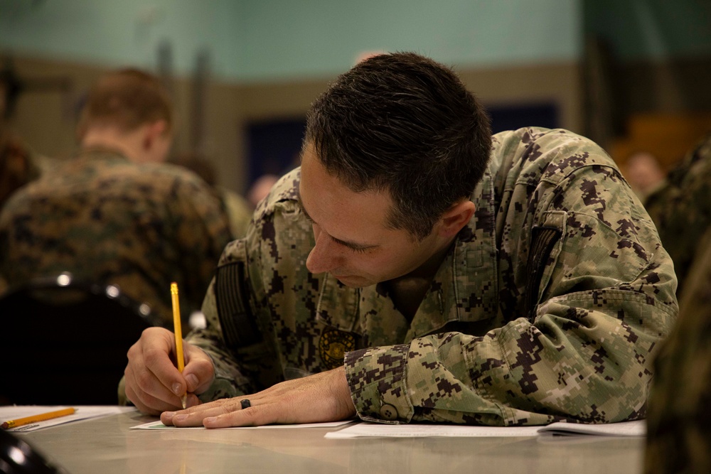 Hampton Roads Sailors take E-6 Navy-Wide Advancement Exam
