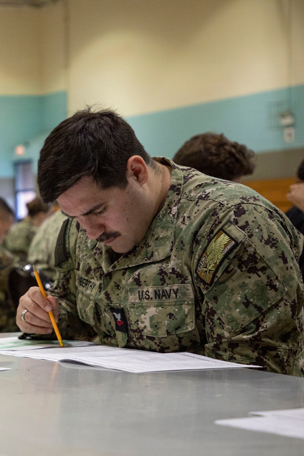 Hampton Roads Sailors take E-6 Navy-Wide Advancement Exam