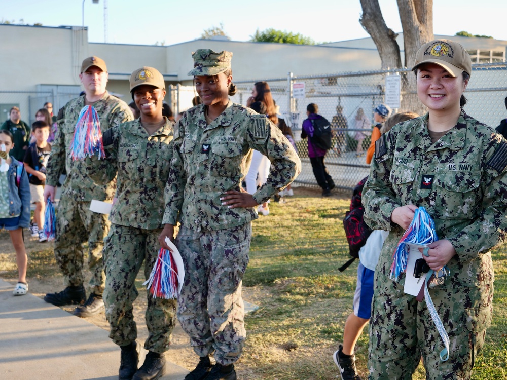 Sailors Welcome Students to School